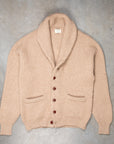 William Lockie Windsor Cashmere Shawl Cardigan Dark Natural