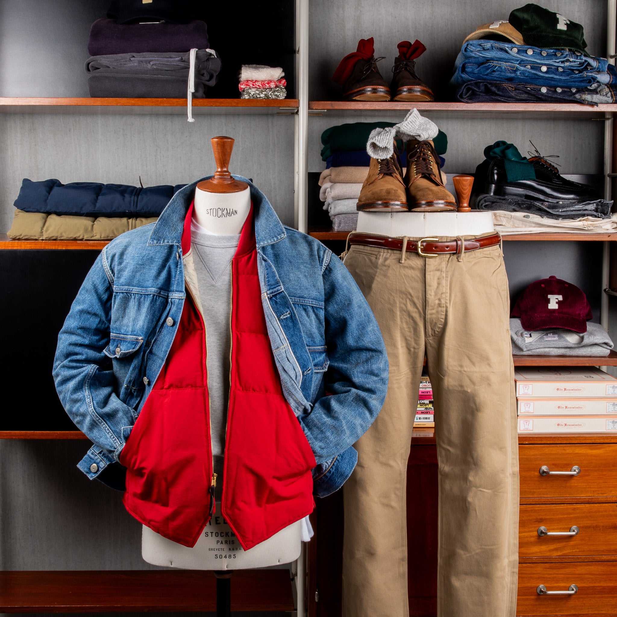 The Real McCoy's Cotton Nylon Down Vest Red – Frans Boone Store The Real McCoy's Cotton Nylon Down Vest Red – Frans Boone Store