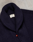 William Lockie Windsor Cashmere Shawl Cardigan Dark Navy