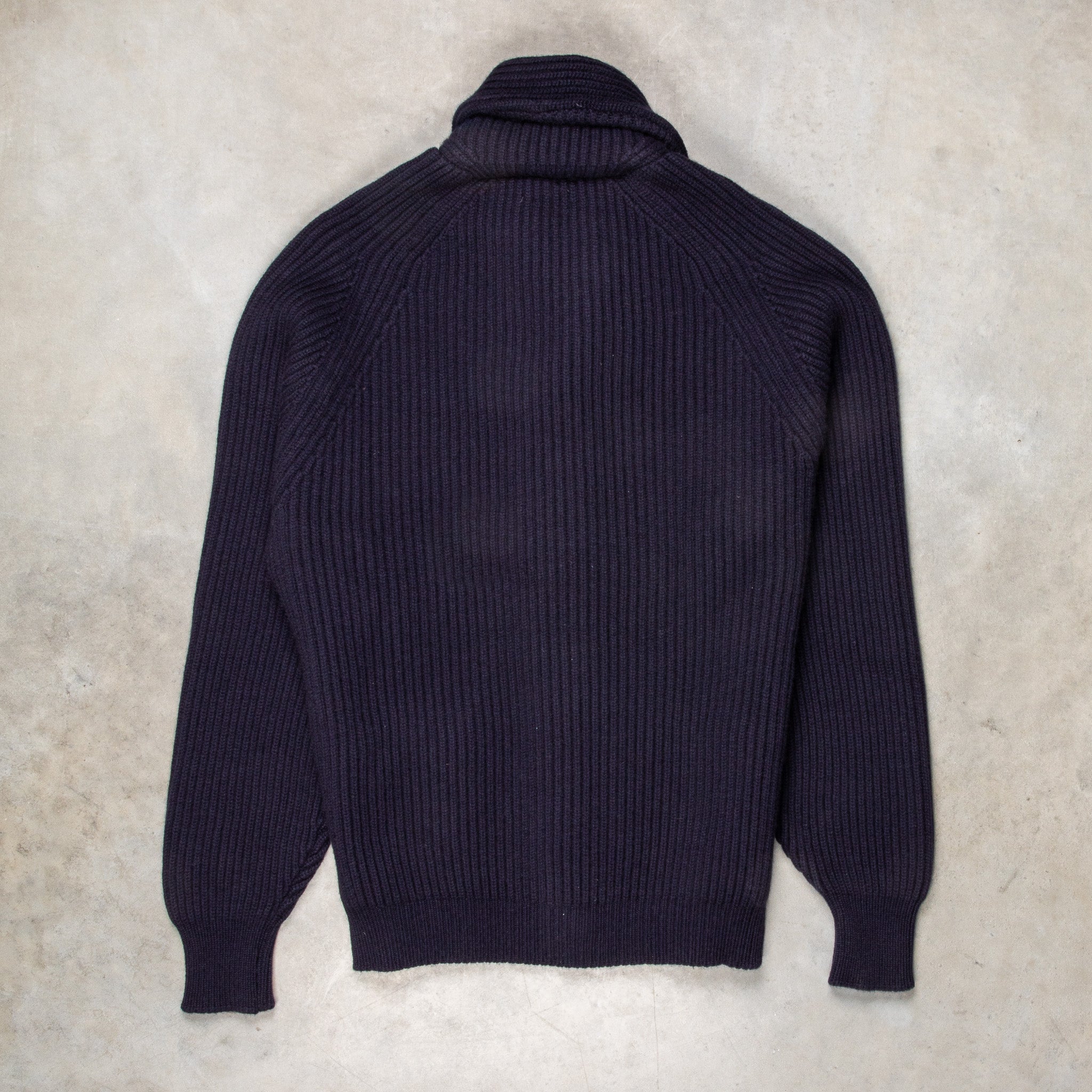 William Lockie Windsor Cashmere Shawl Cardigan Dark Navy