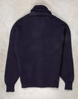 William Lockie Windsor Cashmere Shawl Cardigan Dark Navy