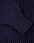 William Lockie Windsor Cashmere Shawl Cardigan Dark Navy