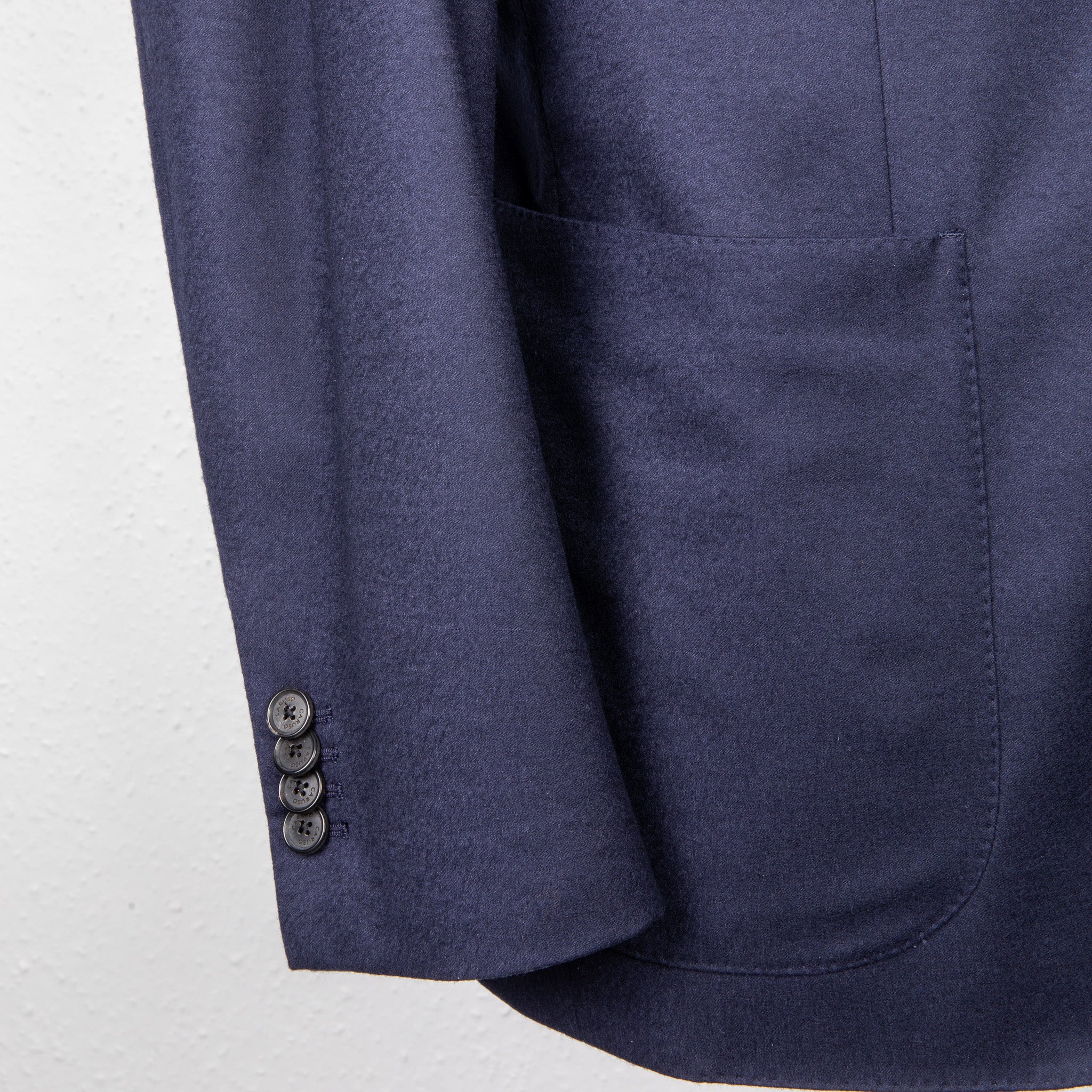 Caruso 180s Wool-Silk Butterfly Jacket Mid Blue