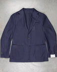 Caruso 180s Wool-Silk Butterfly Jacket Mid Blue