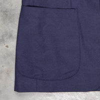 Caruso 180s Wool-Silk Butterfly Jacket Mid Blue