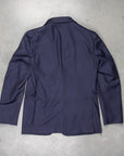 Caruso 180s Wool-Silk Butterfly Jacket Mid Blue