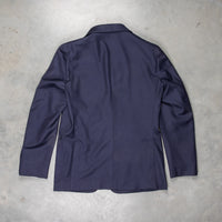 Caruso 180s Wool-Silk Butterfly Jacket Mid Blue