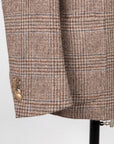 De Petrillo Posillipo Shetland Tweed Jacket Prince Of Wales Beige