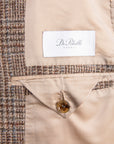 De Petrillo Posillipo Shetland Tweed Jacket Prince Of Wales Beige