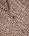 De Petrillo Posillipo Shetland Tweed Jacket Prince Of Wales Beige