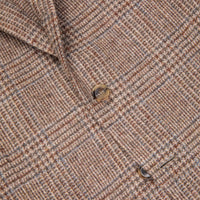 De Petrillo Posillipo Shetland Tweed Jacket Prince Of Wales Beige