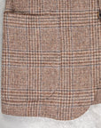 De Petrillo Posillipo Shetland Tweed Jacket Prince Of Wales Beige