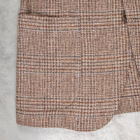 De Petrillo Posillipo Shetland Tweed Jacket Prince Of Wales Beige