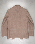 De Petrillo Posillipo Shetland Tweed Jacket Prince Of Wales Beige