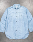 Orslow Vintage Fit Work Shirt Bleached Chambray