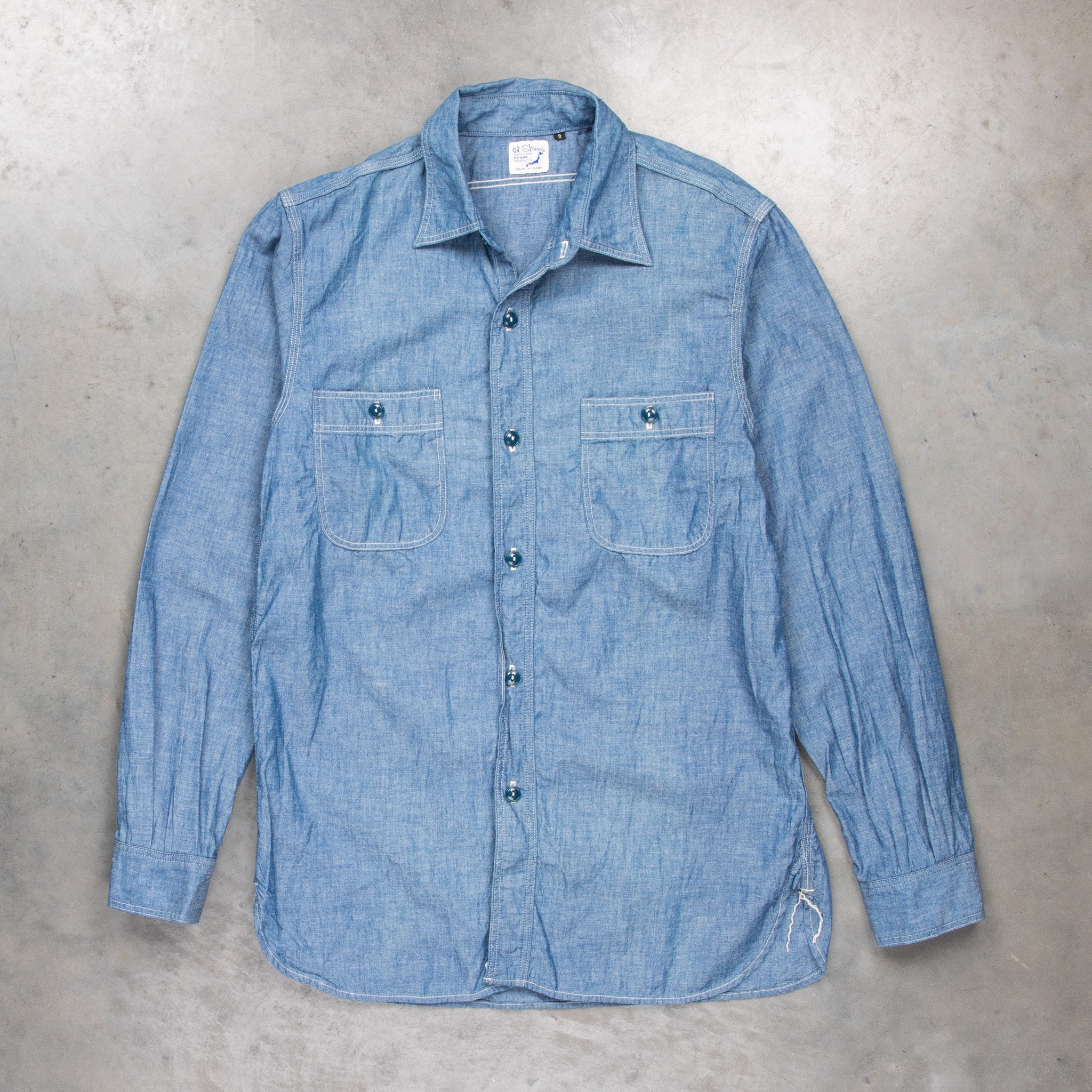 Orslow 01-8070 84M 4.5 oz chambray shirt – Frans Boone Store