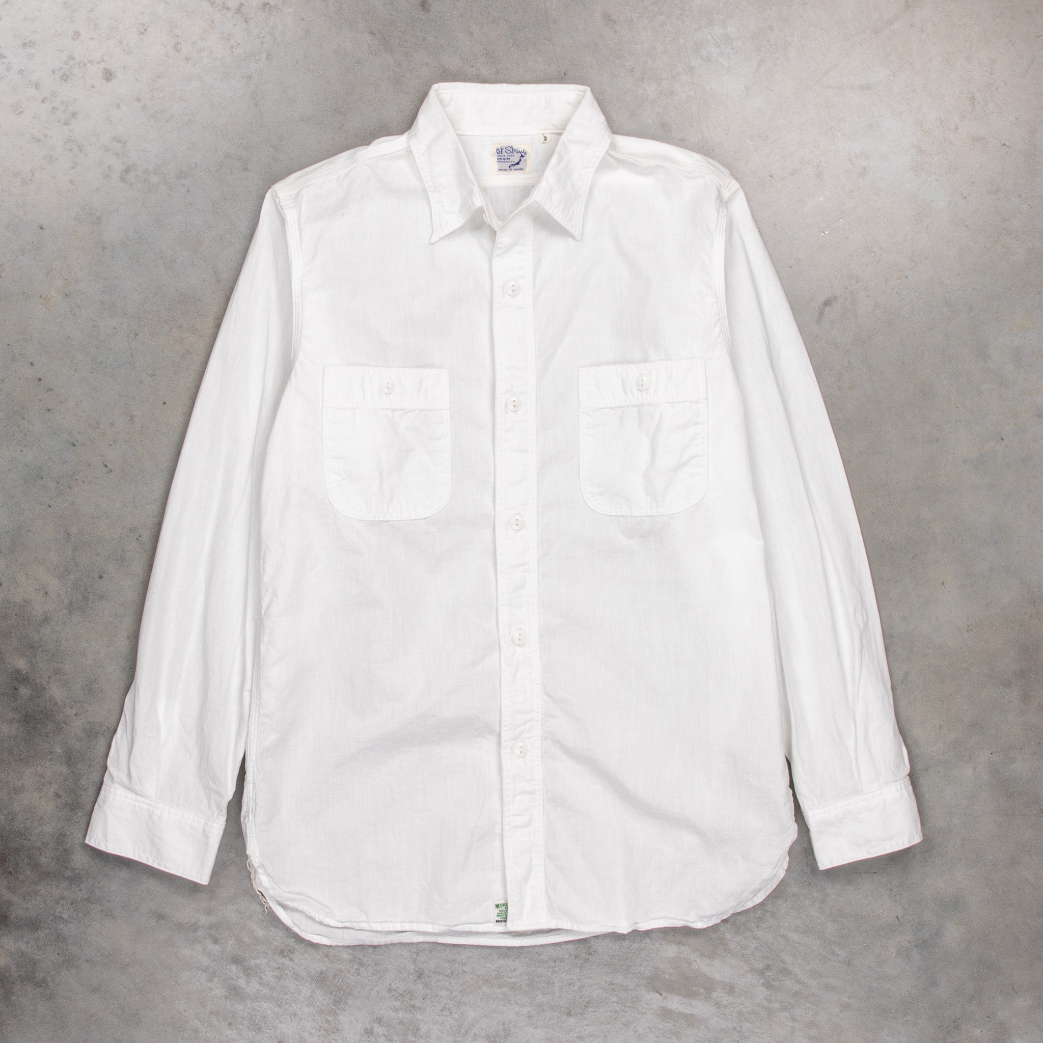 Orslow 01-8070 Chambray Shirt White – Frans Boone Store