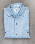 Orslow Vintage Fit Work Shirt Bleached Chambray