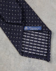 Finamore Anversa Tie Untipped Jacquard Polka Dot Navy