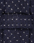 Finamore Anversa Tie Untipped Jacquard Polka Dot Navy