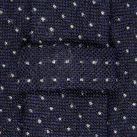 Finamore Anversa Tie Untipped Jacquard Polka Dot Navy