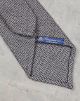 Finamore Anversa Tie Untipped Loose Weave Grey Mix