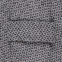 Finamore Anversa Tie Untipped Loose Weave Grey Mix