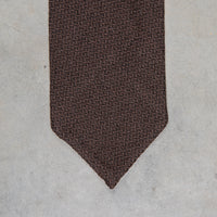 Finamore Anversa Tie Untipped Loose Weave Brown