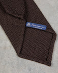 Finamore Anversa Tie Untipped Loose Weave Brown