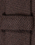 Finamore Anversa Tie Untipped Loose Weave Brown