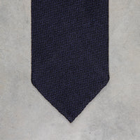 Finamore Anversa Tie Untipped Loose Weave Navy