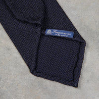 Finamore Anversa Tie Untipped Loose Weave Navy