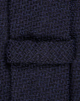 Finamore Anversa Tie Untipped Loose Weave Navy