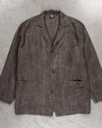 Orslow Simple Work Jacket Sumi Dyed Linen Charcoal