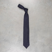 Finamore Anversa Tie Untipped Jacquard Polka Dot Navy