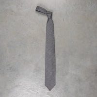 Finamore Anversa Tie Untipped Loose Weave Grey Mix