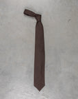 Finamore Anversa Tie Untipped Loose Weave Brown