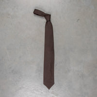 Finamore Anversa Tie Untipped Loose Weave Brown