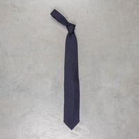 Finamore Anversa Tie Untipped Loose Weave Navy