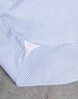 Finamore "Traveller" shirt Milano fit collar eduardo light blue stripe