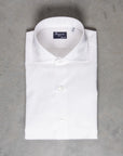 Finamore 'Traveller' Shirt Napoli Fit Collar Eduardo White Alumo twill