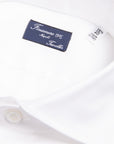 Finamore 'Traveller' Shirt Napoli Fit Collar Eduardo White Alumo twill