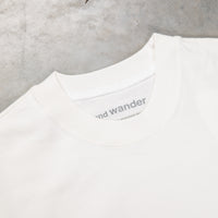 And Wander Heavy Cotton Pocket LS T-Shirt White