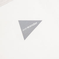 And Wander Heavy Cotton Pocket LS T-Shirt White