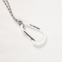 And Wander Heavy Cotton Pocket LS T-Shirt White