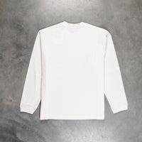 And Wander Heavy Cotton Pocket LS T-Shirt White