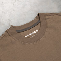 And Wander Heavy Cotton Pocket LS T-Shirt D. Beige