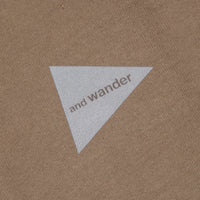 And Wander Heavy Cotton Pocket LS T-Shirt D. Beige