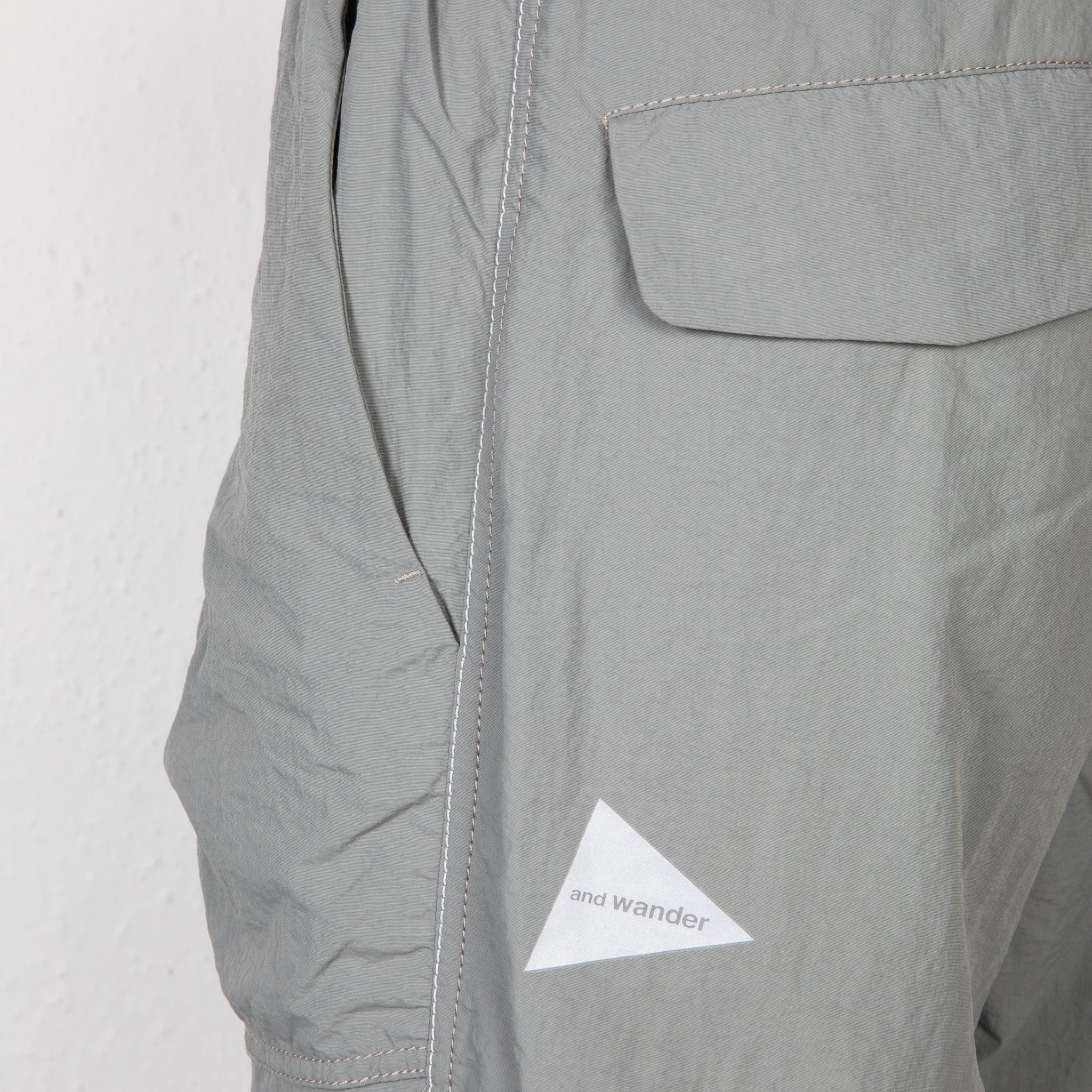 And Wander NY Taffeta 2-Way Pants Gray