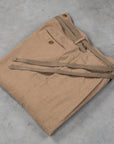 Cohérence Alain Pants Linen Cotton Chevron Brown